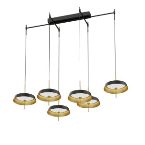 Светильник подвесной MD18001061 MD18001061-6B  black/gold