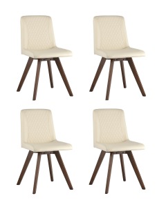 Комплект стульев MARTA LW1902-G PU CREAM GRID-KOROB4