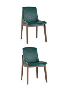 Комплект стульев LOKI LW1808 PU GREEN EY416 X2
