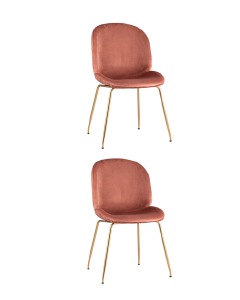 Комплект стульев Beetle 8329 VELVET DARK PINK BOX