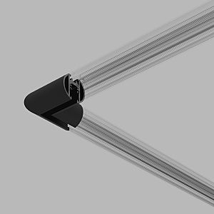 Коннекторы Mini Magnetic Mini Magnetic Коннектор угловой для накладного шинопровода Round (черный) 85215/00