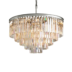 Подвесная люстра 1920s Odeon KR0387P-10A chrome/clear