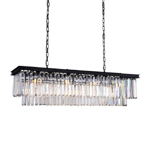 Подвесная люстра 1920s Odeon KR0387P-10C/P black/frost