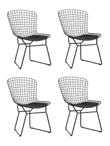 Комплект стульев Bertoia BTY-18-P6 BL/BL X4