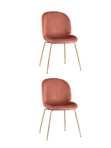 Комплект стульев Beetle 8329 VELVET DARK PINK X2