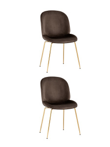 Комплект стульев Beetle 8329 VELVET BROWN X2