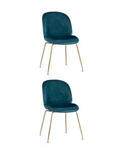 Комплект стульев Beetle 8329 VELVET BLUE X2