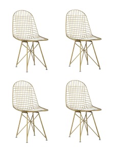 Комплект стульев Eiffel AFR-18B-P1 GL/WH X4