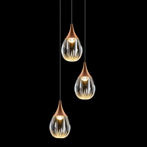 Светильник подвесной Stilla MD24001004-3A copper/clear
