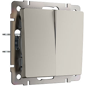 Выключатель Werkel W1220004/ Выключатель двухклавишный (дымчатый)