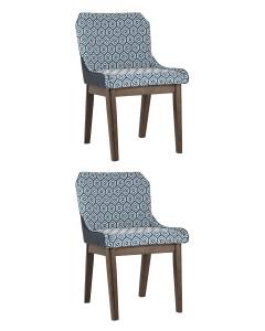 Комплект стульев NYMERIA LW1810 G801-25 + PU NAVY BLUE X2