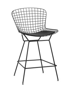Полубарный стул Bertoia BTY-24L-P6 BL/BL