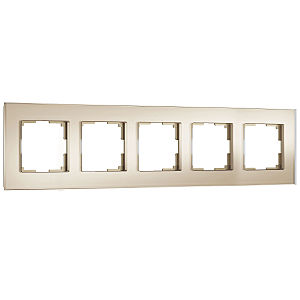 Рамка Senso шампань soft-touch W0053111/ Рамка на 5 постов Senso (шампань, стекло soft-touch)