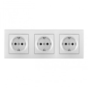 Розетка Set06-3 SET06-3-40-1x3 silver
