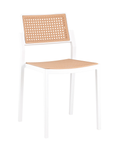 Стул пластиковый Milto 8059 white/beige