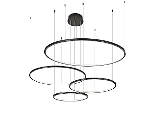 Подвесная люстра Loren 15104/S black glossy