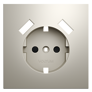 Накладка для розетки с заземлением и защитными шторками, с USB A+A, S70 (кашемир)