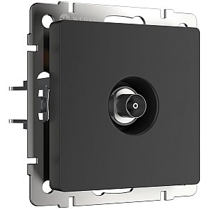 Розетка Werkel W1183008/ ТВ-розетка оконечная (черный матовый)