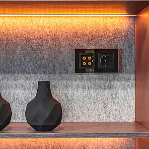 Розетка Werkel W1171308/ Розетка с заземлением, безвинтовой зажим (черный матовый)