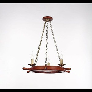 Подвесная люстра LUXURY WOOD Luxury wood 10439/3C BRASS, RED