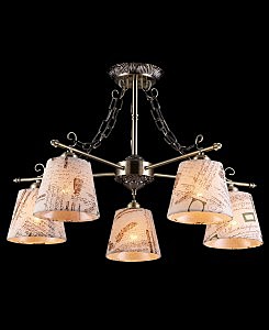 Подвесная люстра Natali Kovaltseva ALPS I 11436/5С ANTIQUE