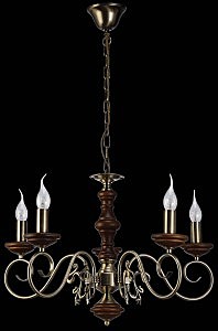 Подвесная люстра LUXURY WOOD LUXURY WOOD 11357/5C ANTIQUE,WALNUT