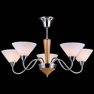 Люстра на штанге EVORA EVORA 11400/5C CHROME, OAK