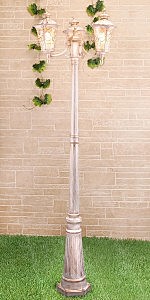 Столб фонарный уличный Diadema Diadema F/3 (GLYF-8046F/3) белое золото